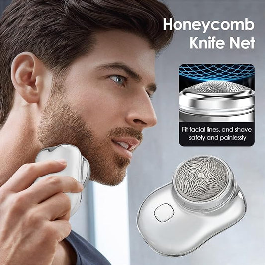 Men Electric Shaver Mini Portable Rotary Facial Shaver