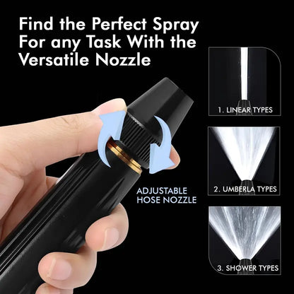 Portable High Pressure Water Nozzle (Black)