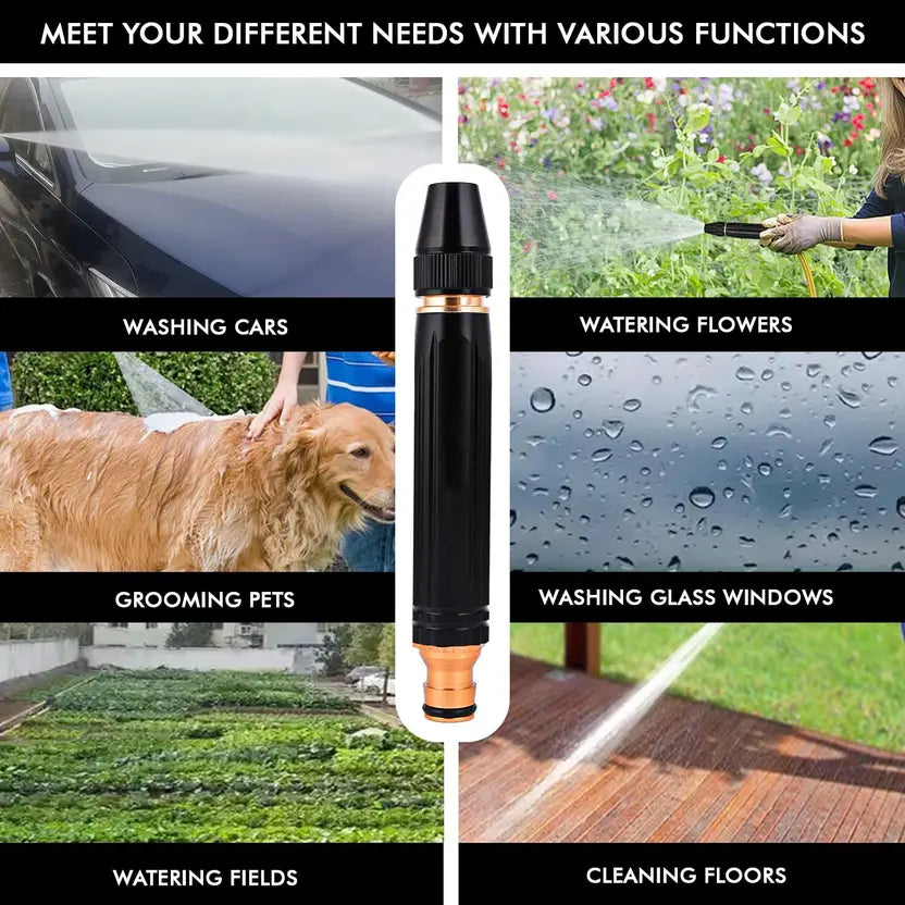 Portable High Pressure Water Nozzle (Black)